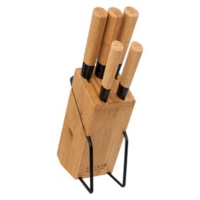 Bloc de rangement avec 5 couteaux 5Five bambou