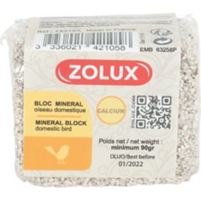 Bloc de sels Zolux pour rongeurs et oiseaux 1 pièce