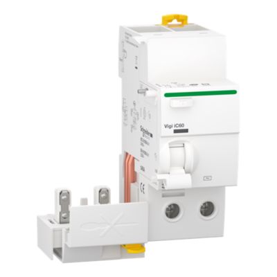 Bloc différentiel Acti9 Vigi iC60 2P 40 A, 30 mA, type AC, 230 Vca ...
