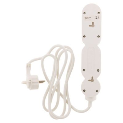 Bloc Home 4 prises 16A 2P+T câble 1,5m - Argent - Zenitech
