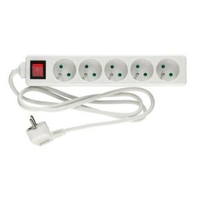 Bloc multiprise 5 prises 2P+T avec interrupteur - HANGER - 200004
