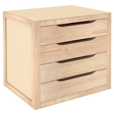 Bloc Natura en bois avec 4 tiroirs 37,5x39x30cm