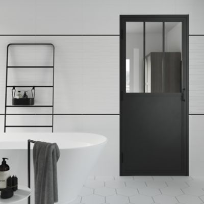 Bloc porte 3 vitrages poussant droit H 204 X L 83 cm