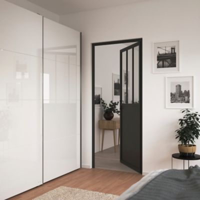Bloc porte 3 vitrages poussant gauche H 204 X L 83 cm
