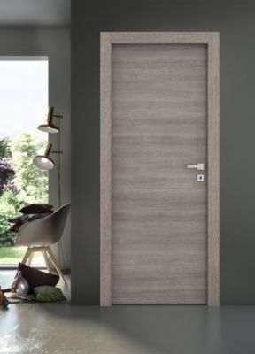 Bloc-porte Alexia gris clair H.204 x l.83 cm, poussant gauche