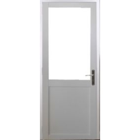 Bloc Porte Atelier Blanc Sans Meneau H204 X L73 Poussant Gauche Cotes Tableau Gd Menuiseries