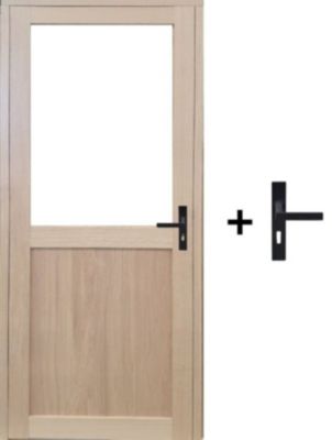 Bloc Porte Atelier Placage Chene H204 X L83 Cm Côte Tableau P