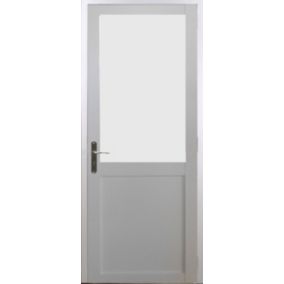 Bloc Porte Athena Blanc H204 X L73 Poussant Droite Cotes Tableau Gd Menuiseries