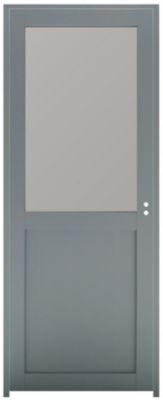 Bloc Porte Athena Ral7035 Vitrée H204 X L73 Poussant Gauche Côtes Tableau Gd Menuiseries