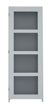 Bloc-porte blanc 4 carreaux H.204 x l.73 cm, poussant gauche