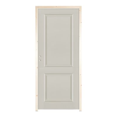 Bloc-porte Camargue 2 panneaux blanc H.204 x l.73 cm, poussant droit