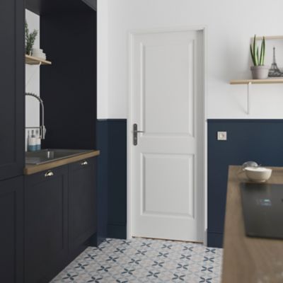 Bloc-porte Camargue blanc H.204 x l.83 cm, poussant gauche