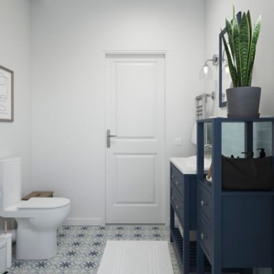 Bloc-porte Camargue blanc H.204 x l.83 cm, poussant gauche