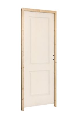 Bloc-porte Camargue blanc lisse H.204 x l.83 cm, poussant gauche