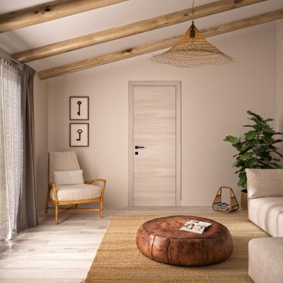 Bloc Porte   Chêne blond - Réversible et ajustable - L830mm