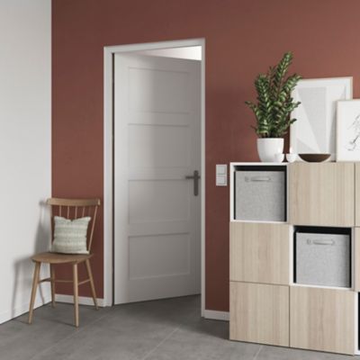 Bloc-porte Connemara 4 panneaux blanc H.204 x l.73 cm, poussant gauche