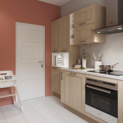 Bloc-porte Connemara 4 panneaux blanc H.204 x l.73 cm, poussant gauche