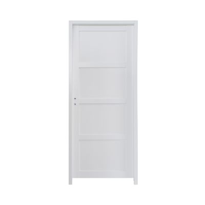 Bloc-porte Connemara 4 panneaux blanc H.204 x l.83 cm, poussant droit