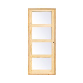 Bloc-porte Connemara pin vitré H.204 x l.73 cm, poussant gauche