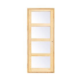 Bloc-porte fin de chantier MDF Madrid 2 H.204 x l.83 cm, poussant gauche