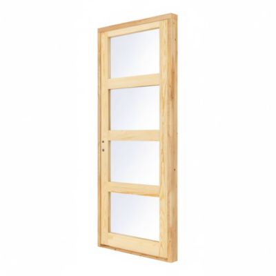 Bloc-porte Connemara pin vitré H.204 x l.83 cm, poussant droit