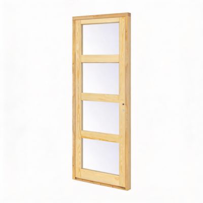 Bloc-porte Connemara pin vitré H.204 x l.83 cm, poussant gauche