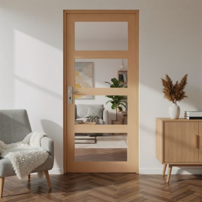 Bloc-porte Connemara vitré H.204 x l.73 cm, poussant droit