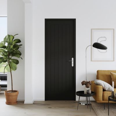 Bloc-porte Cottage 6 lignes blanc H.204 x l.73 cm, poussant droit