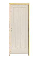 Bloc-porte Cottage 6 lignes blanc H.204 x l.83 cm, poussant droit