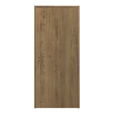 Bloc-porte effet chêne foncé 83 x 204 cm, poussant droit, Fortia Ormana