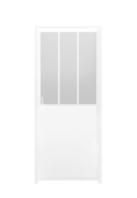Bloc-porte esprit atelier blanc H.204 x l.83 cm, poussant droit
