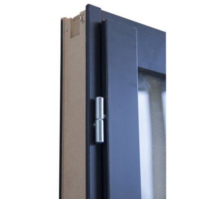 Bloc-porte esprit atelier noir H.204 x l.83 cm, poussant droit