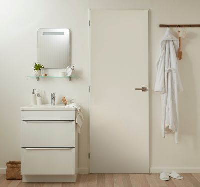 Bloc-porte Exmoor blanc H.204 x l.73 cm, poussant gauche