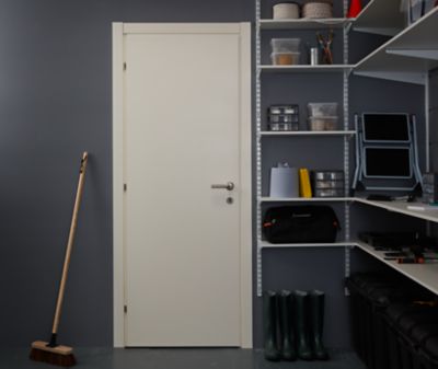 Bloc-porte Exmoor blanc H.204 x l.73 cm, poussant gauche