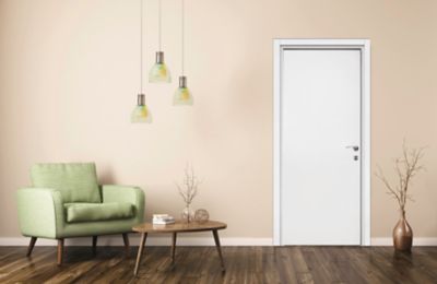 Bloc-porte Exmoor blanc H.204 x l.73 cm, poussant gauche