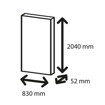 Bloc-porte Exmoor chêne H.204 x l.73 cm, poussant gauche