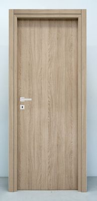 Bloc porte intérieur 83cm - Huisserie fin de chantier - Chêne blanchi,  Standard ou sur mesure
