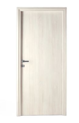 Bloc-porte fin de chantier Essence Blanc Latte, H.204 l.83cm, poussant réversible - MADE IN ITALY