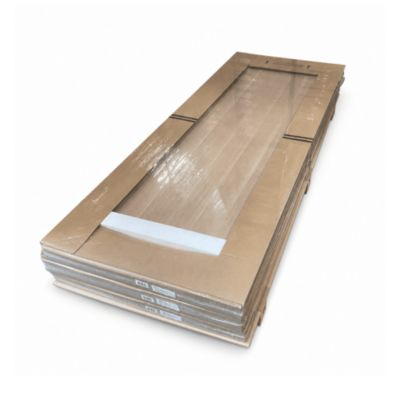 Bloc porte fin de chantier Matild, finition chêne brut structuré, réversible, H.204 x l.73 cm - Reivilo