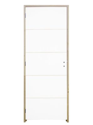 Bloc-porte Gravé prépeint pro H.204 x l.83 cm, poussant gauche