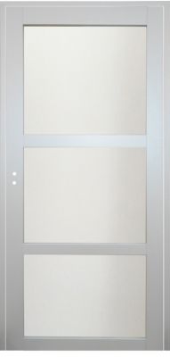 Bloc Porte Greyria Gris Clair Vitrée H204 X L73 Cm Côte Tableau P.droit Gd Menuiseries