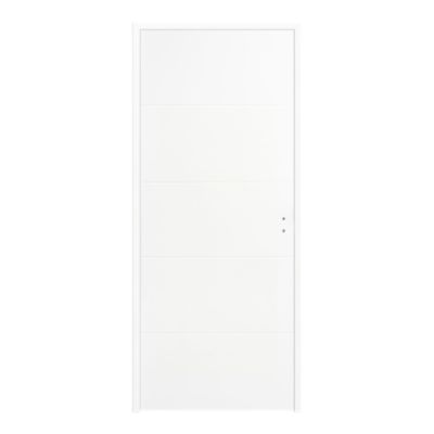 Bloc-porte isothermique blanc laqué brillant 73 x 204 cm poussant gauche, Fortia Lauria