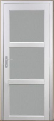 Bloc Porte Kenya Blanc Vitre H204 X L73 Cm Côte Tableau P.droit Gd Menuiseries