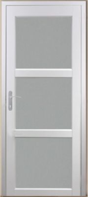 Bloc Porte Kenya Blanc Vitre H204 X L73 Poussant Droite Côtes Tableau Gd Menuiseries