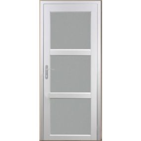 Bloc Porte Kenya Blanc Vitre H204 X L73 Poussant Droite Côtes Tableau Gd Menuiseries