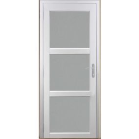 Bloc Porte Kenya Blanc Vitre H204 X L73 Poussant Gauche Côtes Tableau Gd Menuiseries