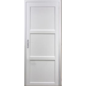 Bloc Porte Korya Blanc 3 Panneaux H204 X L73 Poussant Droite Cotes Tableau Gd Menuiseries