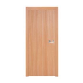 Bloc-porte Miro avec poignée Exclusive grise, H.204 x l.63 cm, aspect chêne naturel