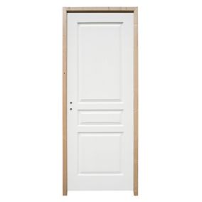 Bloc-porte Ordesa postformé blanc H.204 x l.63 cm, poussant droit