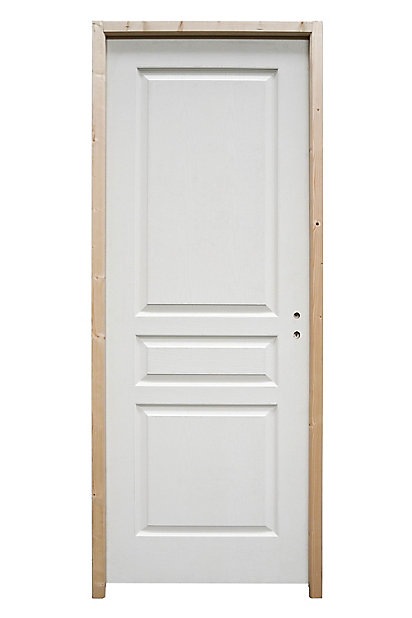 Bloc-porte Ordesa postformé blanc H.204 x l.63 cm, poussant gauche